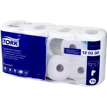 Бумага туалетная TORK PREMIUM 15 м 1/12 8 рул/уп Бумага туалетная TORK PREMIUM 15 м 1/12 8 рул/уп